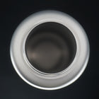 Looking down into the bottle’s wide mouth