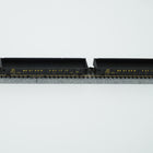 Two empty Western Pacific gondola cars coupled on N scale display track.