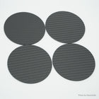 Four plain carbon fiber coasters, matte twill weave