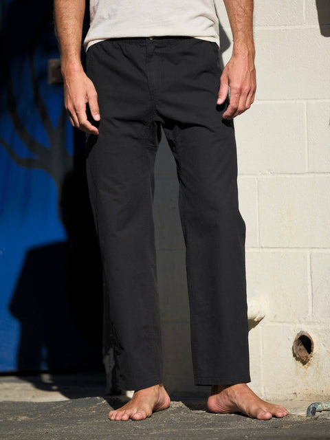 Drawcord Pants — Black