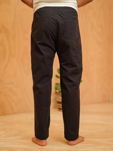 Drawcord Pants — Black