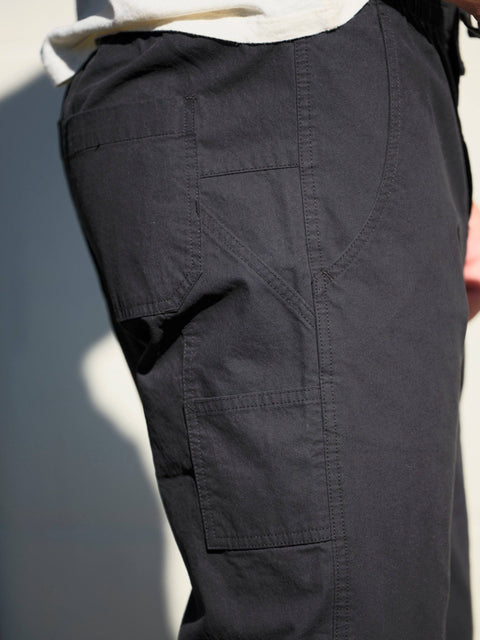 Drawcord Pants — Black
